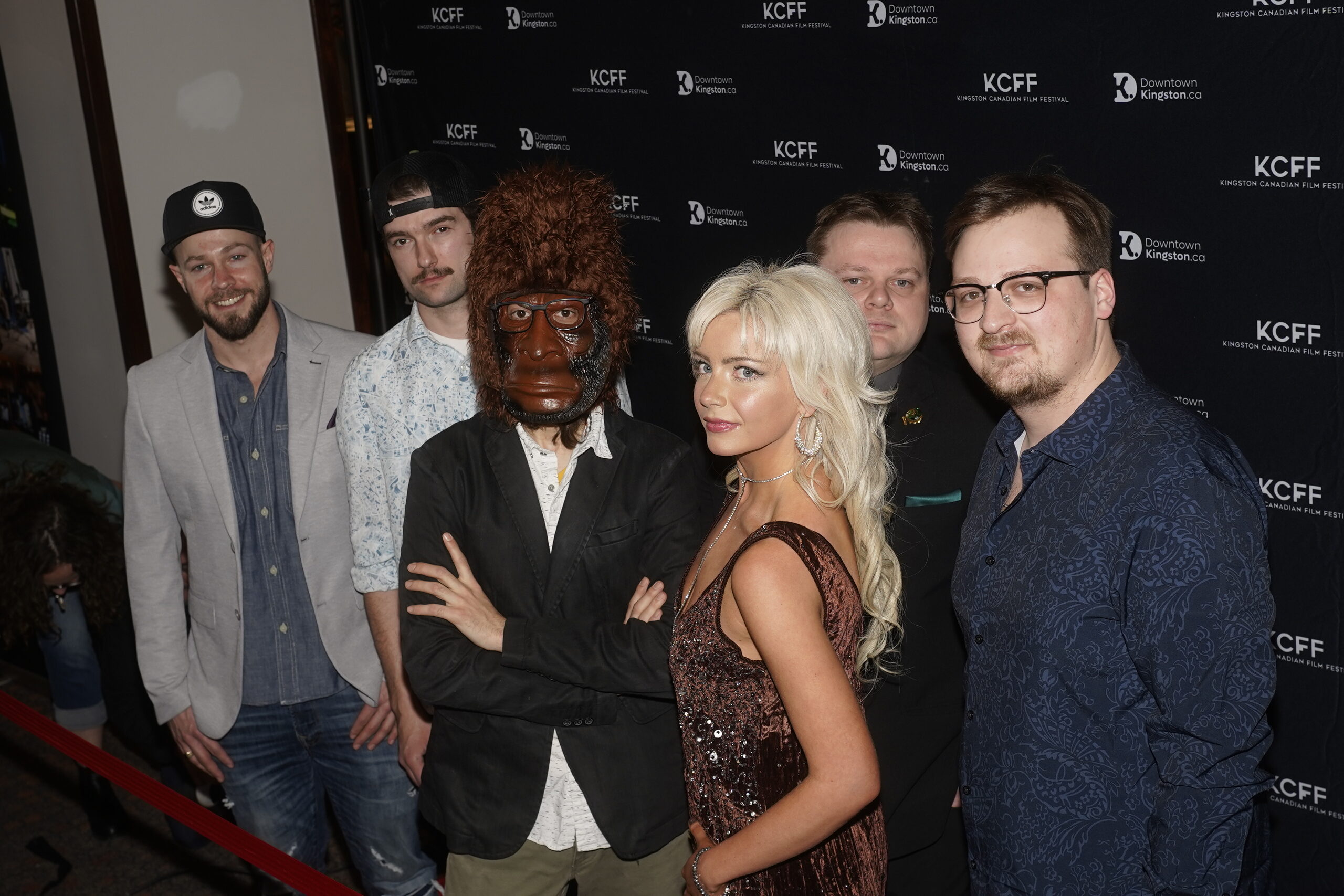 A group of people posing on the Slaight Music Video Red Carpet